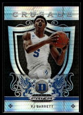 RJ Barrett 2019 Panini Prizm Crusade Silver Prizm Hyper Rookie Card /75 #72