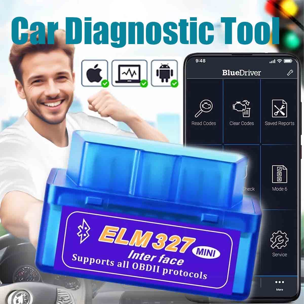 ELM327 Bluetooth OBD2 Scanner - 2025 Auto Diagnostic Tool For Car Check Engine Light