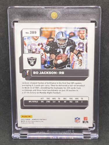 Bo Jackson RARE GOLD REFRACTOR INVESTMENT CARD SSP PANINI RAIDERS MINT - Picture 2 of 2