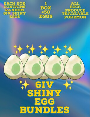 Pokemon Scharlachrot und Violett   Glänzend 6IV Eierbündel enthält handelbares Pokémon  