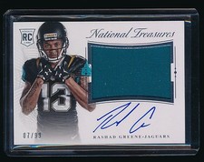 RASHAD GREENE 2015 NATIONAL TREASURES ROOKIE SIGNATURE RC JERSEY PATCH AUTO 7/99