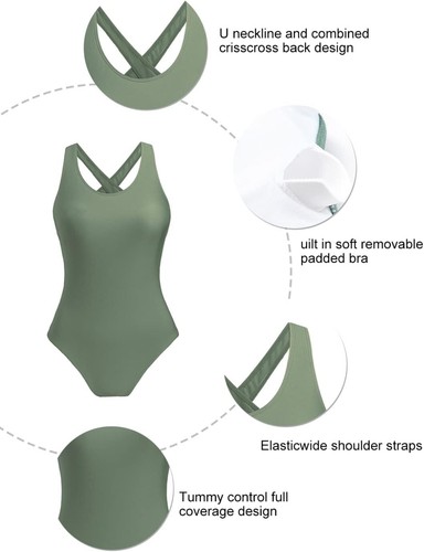 Costume da bagno donna controllo pancia incrocio schiena dimagrante - Foto 11 di 20
