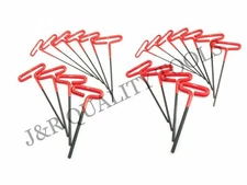 20pc SAE & METRIC EXTRA LONG ALL METAL T-HANDLE HEX KEY TOOL ALLEN SET