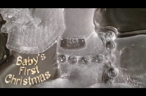 New Hallmark VTG 1989 Baby First Christmas Ornament 1st Keepsake Acrylic Deer - Picture 2 of 5