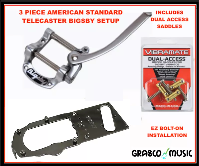ギター Bigsby B5 Bridge plate & Saddle Bigsby B5 Telecaster Conversion Kit - includes bridge plate and bridge
