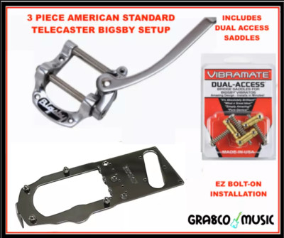 Bigsby B5, Vibramate V5TEAS, saddles 4 Fender Standard Telecaster 3 hole Bridge