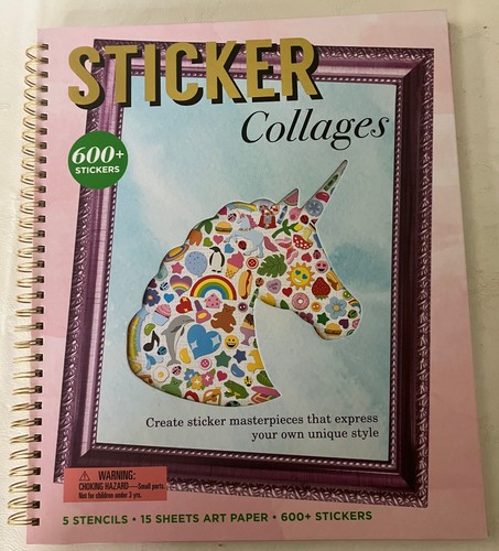 Mrs Grossman's Sticker Collagen: 5 Schablonen, 600+ Sticker, 15 Blatt Kunstdruckpapier
