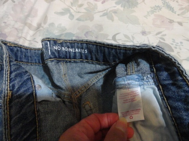 Ladies No Boundaries Distressed Patch Jeans - SZ 5 | eBay