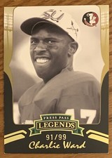 CHARLIE WARD, RARE ! 2006 PRESS PASS LEGENDS ROOKIE CARD, SERIAL # 91 / 99