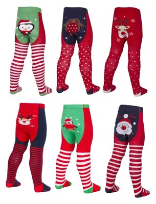 Girls Baby Babies Christmas Tights 6-24 