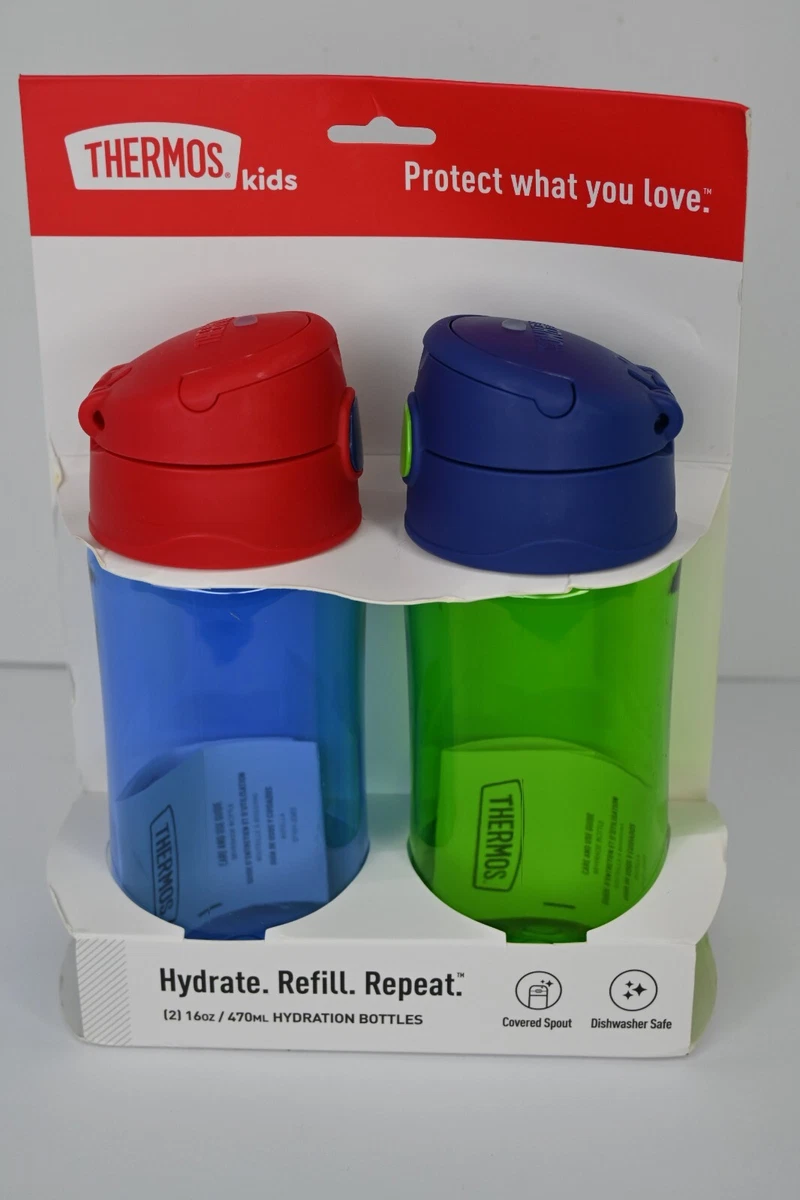 Thermos 16oz Tritan Hydration Bottle 2pk - Blue/Lime