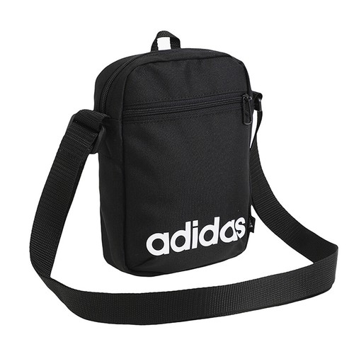 Adidas Essentials Logo Shoulder Bag Work Travel Purse Zip Closure Black  GN1948 | eBay
