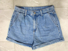 American Eagle Mom Jean Shorts Size 2 High Rise Pleated Cuffed