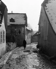 by Eduard PEZDIKA , Vienna Sievering street view, vintage fine art negative!
