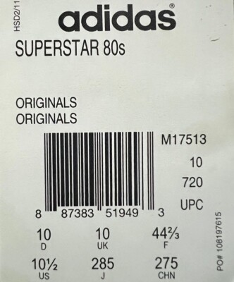 Size 10.5 - Run DMC x adidas Superstar 80s Injection Pack for sale