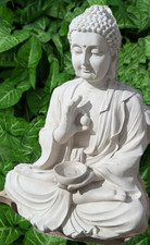 STATUA BUDDA BUDDHA PIETRA DA GIARDINO IN CEMENTO ASIATICA ZEN BUDDAH MARMO 