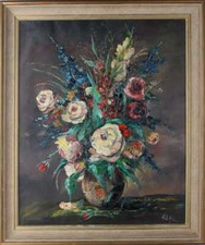 Helmut Kahle (1914 - 2009) - Floral Still Life Oil Painting