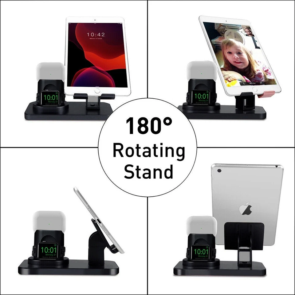 3in1 Universal Charging Dock Station Holder Stand for iPhone Apple Watch AirPods - Image 3 of 4