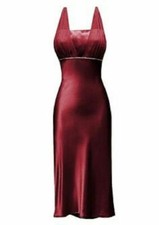 Pacific Plex Satin Chiffon Full Length Gown, Burgundy, 1X