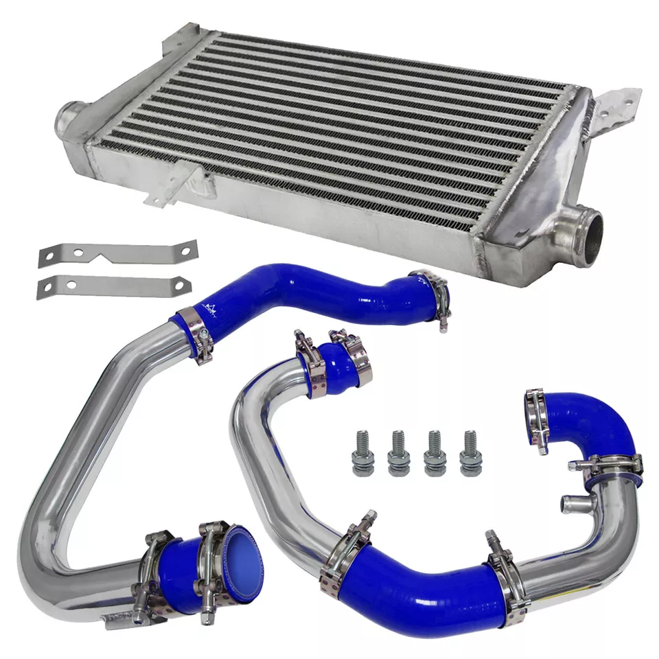 Nuevo kit intercooler montaje delantero para Audi A4 1.8T Turbo B6 Quattro 2002-2006 azul Foto 2 de 4