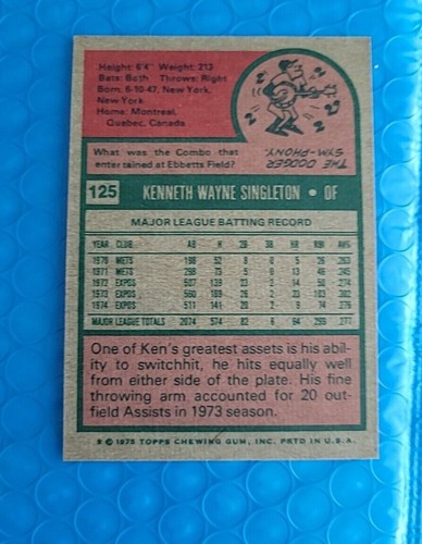 1975 Topps Baseball Cards Lot Pick A Card Player 1-330 - Picture 179 of 497