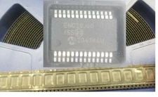 LOT of 10 Microchip Ethernet Controller 10 Base-T PHY SPI Interface 28-SSOP