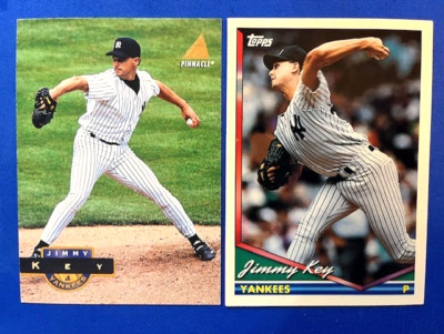 Jimmy Key 1994 Pinnacle & 1994 Topps Baseball - Yankees