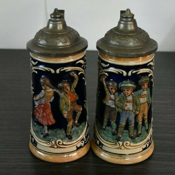 Vintage German Mid Century Beer Stein Ser