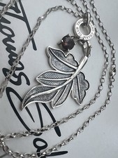 Thomas Sabo Kette & Großes Blatt & 🍁 Stein Charm Anhänger Rarität