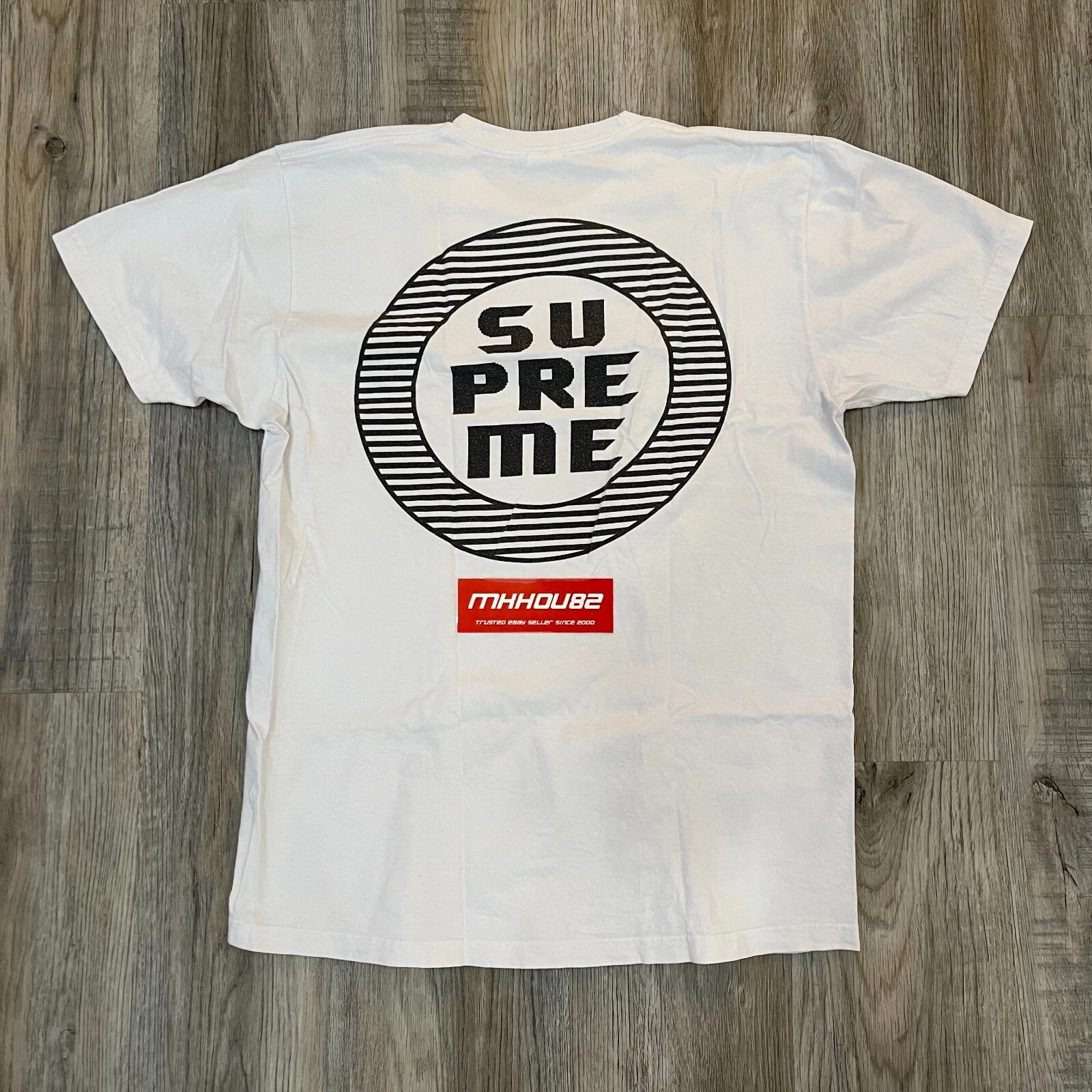 T shirt blanc vintage logo Supreme Circle taille L
