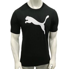 NWT PUMA MSRP 42.99 BIG CAT LOGO MEN BLACK CREW NECK SHORT SLEEVE T-SHIRT S 2XL