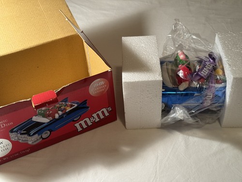 M&M Ceramic Car Candy Dish - Metallic Blue Original Packaging & Ribbon 2003 - Picture 8 of 16