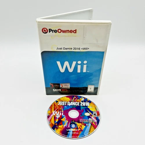 Just Dance 2016 (Nintendo Wii, 2015) Disc & GameStop Case No Manual Tested Party