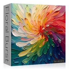 1000 Piece Rainbow Drops Abstract Splatter Colorful Art Jigsaw Puzzle Hard