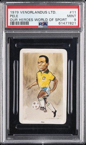 1979 VENORLANDUS LTD. OUR HEROES WORLD OF SPORT #11 PELE PSA 9