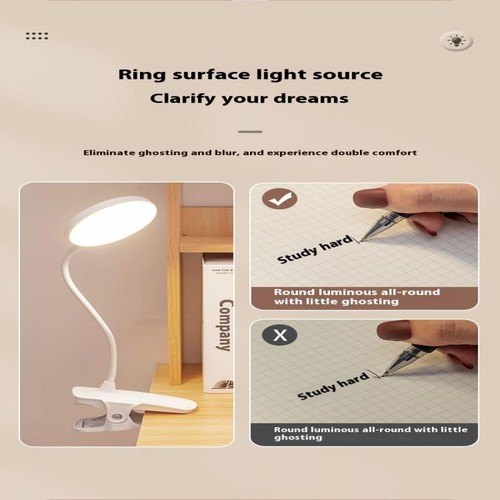 Led Table Lamp USB Rechargeable Night Light With Folding Clamp Eye Protection - Photo 8/15