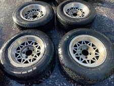 80s 90s CHEVROLET GMC SET 15” DISHED ALLOY WHEELS 5x127 PCD OLD AMERICAN FITMENT