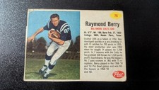 1962 Post Raymond Berry #76 HOF