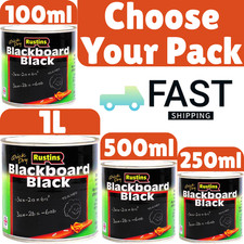 Rustins Quick Dry Blackboard Black Paint School Wall Chalkboard Classroom Use UK