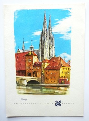 17   Speisekarte  Regensburg  EUROPA Norddeutscher Lloyd 20. Januar 1966