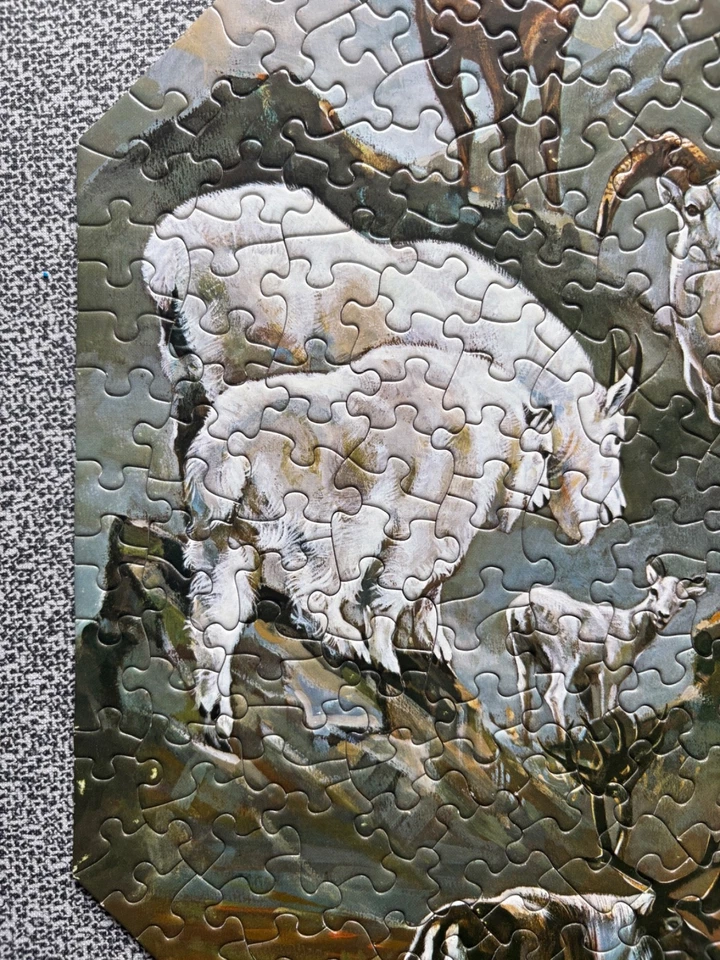 Jigsaw Puzzle Springbok 500 Pc Exc Complete 1971 Hoofed Game Animals Octagon Ud - Image 4 of 4