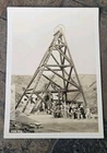 Antique c1910 Mexico Mining Photo Wooden Mine Derrick La Rochester Photo Stock