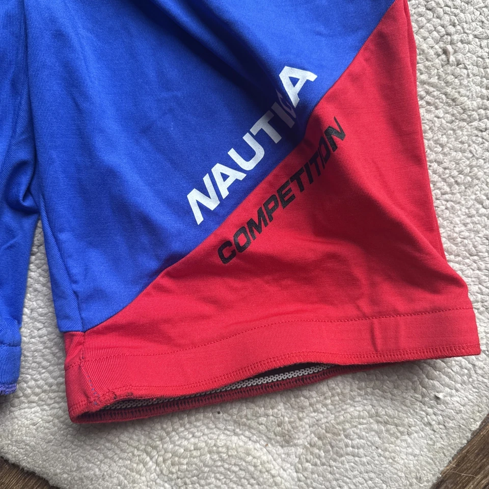 Nautica Competition blue red white Shorts Sz L/G Elastic waist thighs - Image 3 of 4