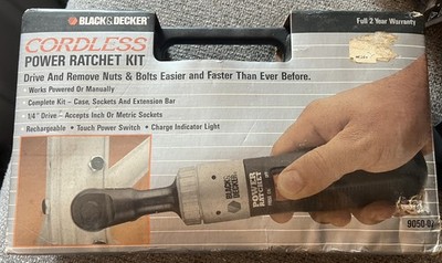 Black & Decker Cordless Power Ratchet Kit No. 9050-02 - Sealed BOX SHOWS WEAR