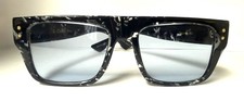 Christian Dior Club Dior2 9W2KU Sunglasses Black Marbled Frame Blue Lenses