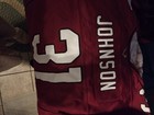 Nike Arizona Cardinals Johnson #31 On Field Youth L Jersey Red/White NFL — photo 3