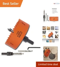 3-3/4 Inch Bimetal Hole Saw Kit for Metal Wood Plastic Self-Centering