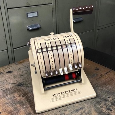 Paymaster Series 8000 Vintage Ribbon Check Writer With Key Tested Working USA