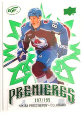 24 25 UD ICE ROOKIE PREMIERES GREEN NIKITA PRISCHEPOV /199