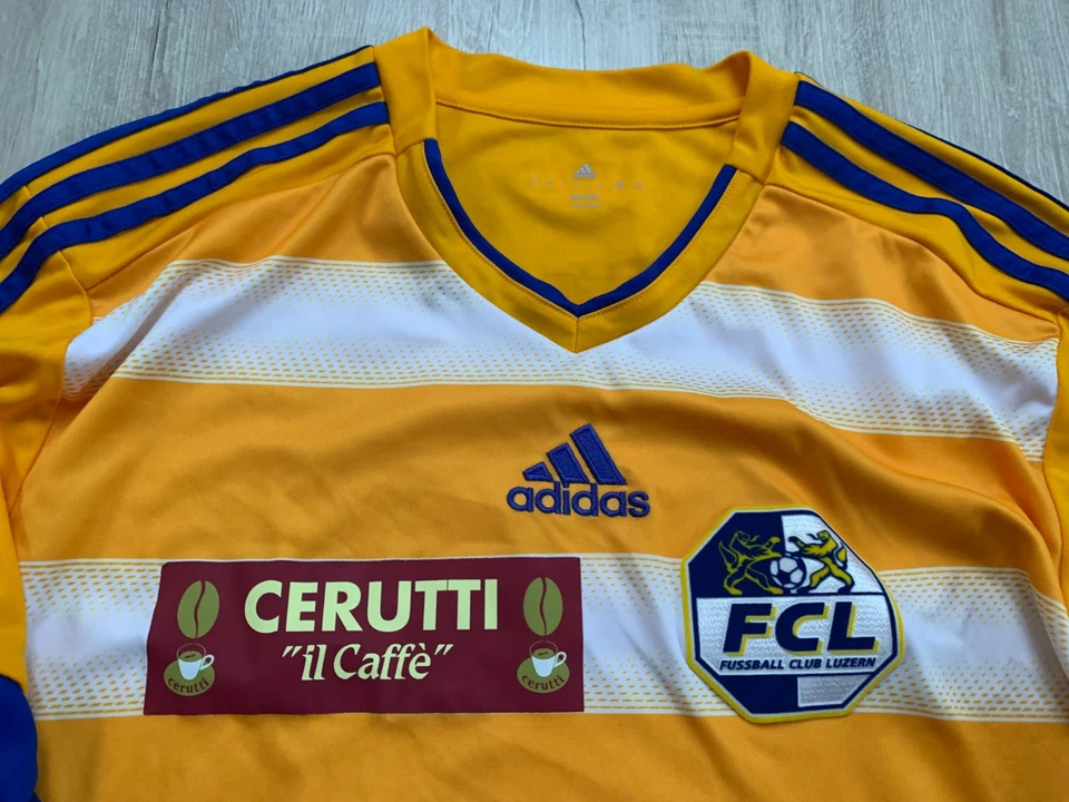 2016 2017 Away Matchworn FCL FC Luzern Schweiz Fussball Trikot Jersey Adidas L - Bild 2 von 4